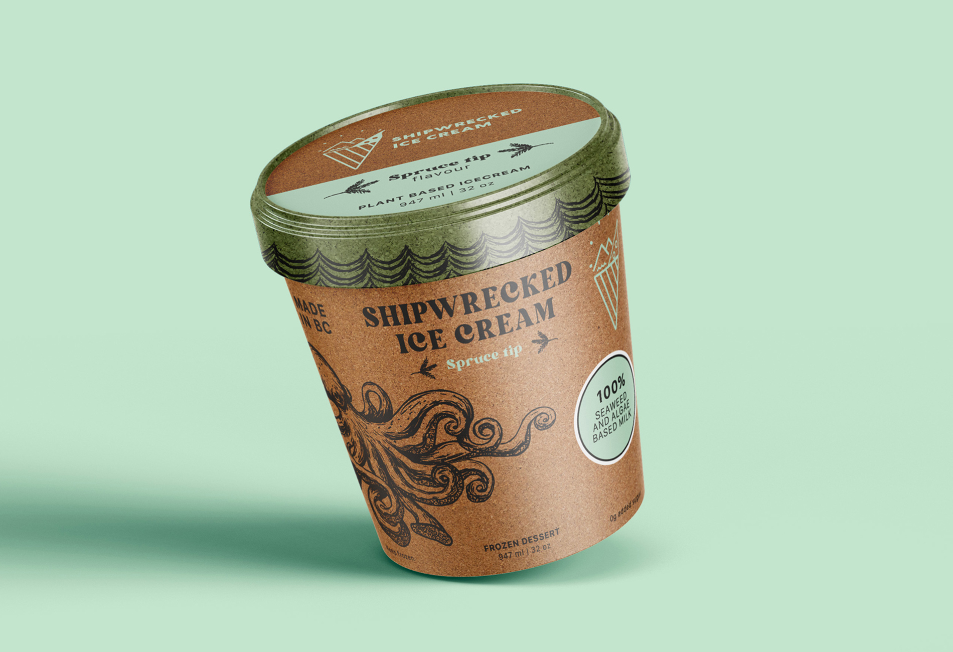 Ice cream packaging design and brand identity.